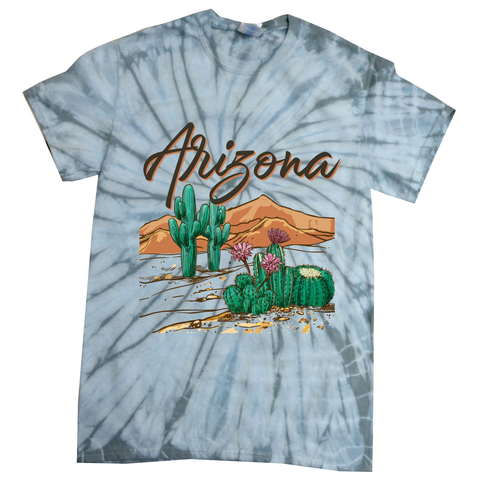 Desert Arizona Cactus Southwestern Tie-Dye T-Shirt
