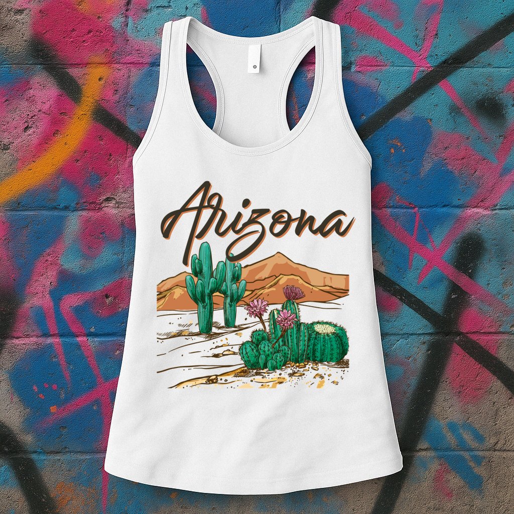 Desert Arizona Cactus Southwestern Womens Tank Top