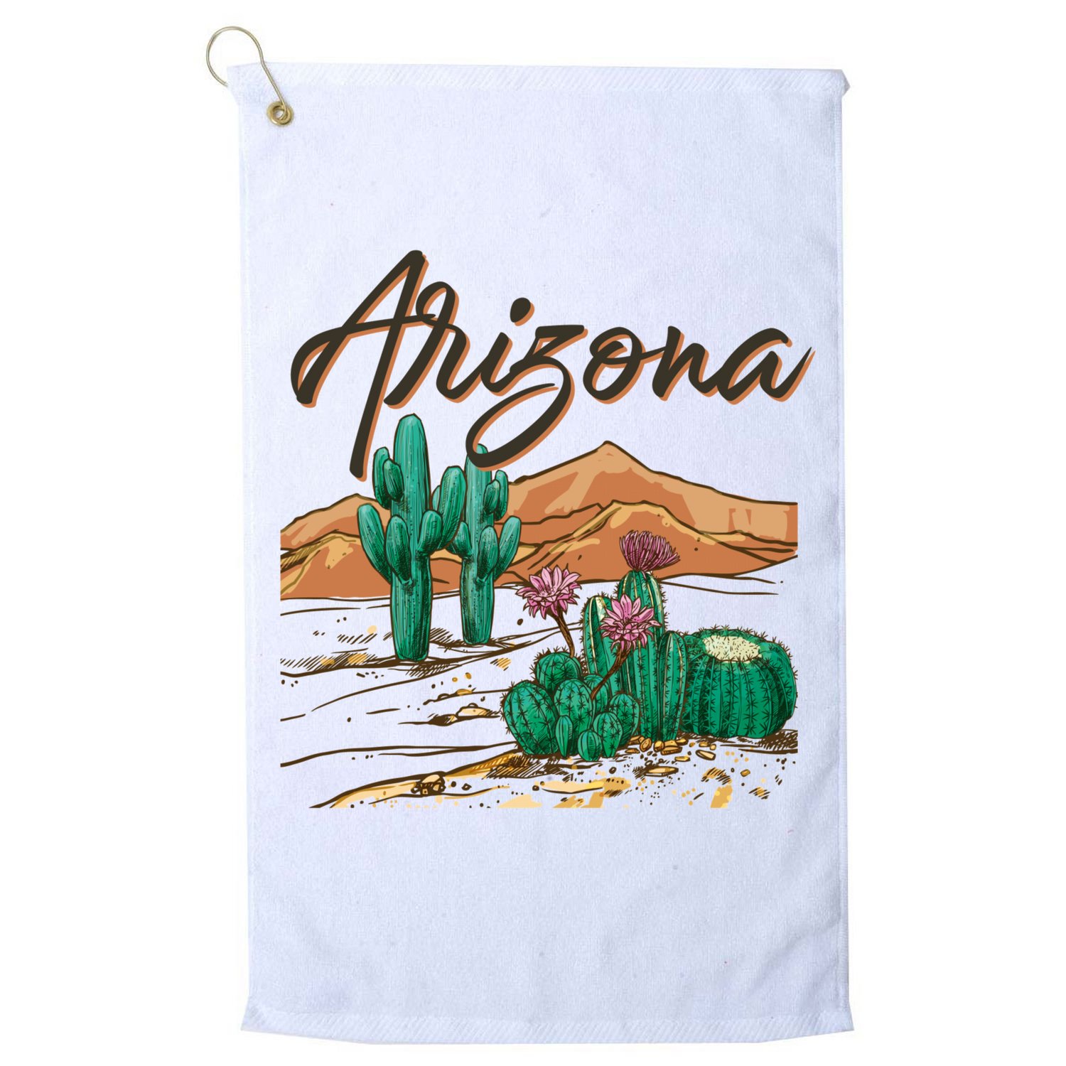 Desert Arizona Cactus Southwestern Golf Towel