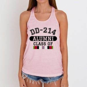 Dd214 Alumni Class Of Oef Afghanistan Veteran Pride Cool Gift Women's Knotted Racerback Tank