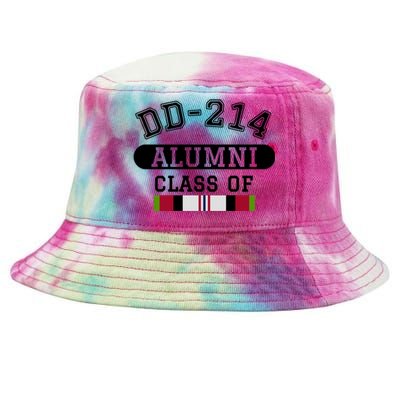 Dd214 Alumni Class Of Oef Afghanistan Veteran Pride Cool Gift Tie-Dyed Bucket Hat