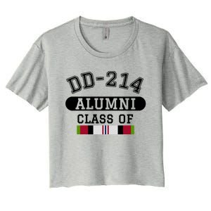 Dd214 Alumni Class Of Oef Afghanistan Veteran Pride Cool Gift Women's Crop Top Tee