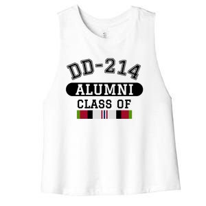 Dd214 Alumni Class Of Oef Afghanistan Veteran Pride Cool Gift Women's Racerback Cropped Tank