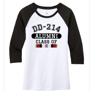 Dd214 Alumni Class Of Oef Afghanistan Veteran Pride Cool Gift Women's Tri-Blend 3/4-Sleeve Raglan Shirt