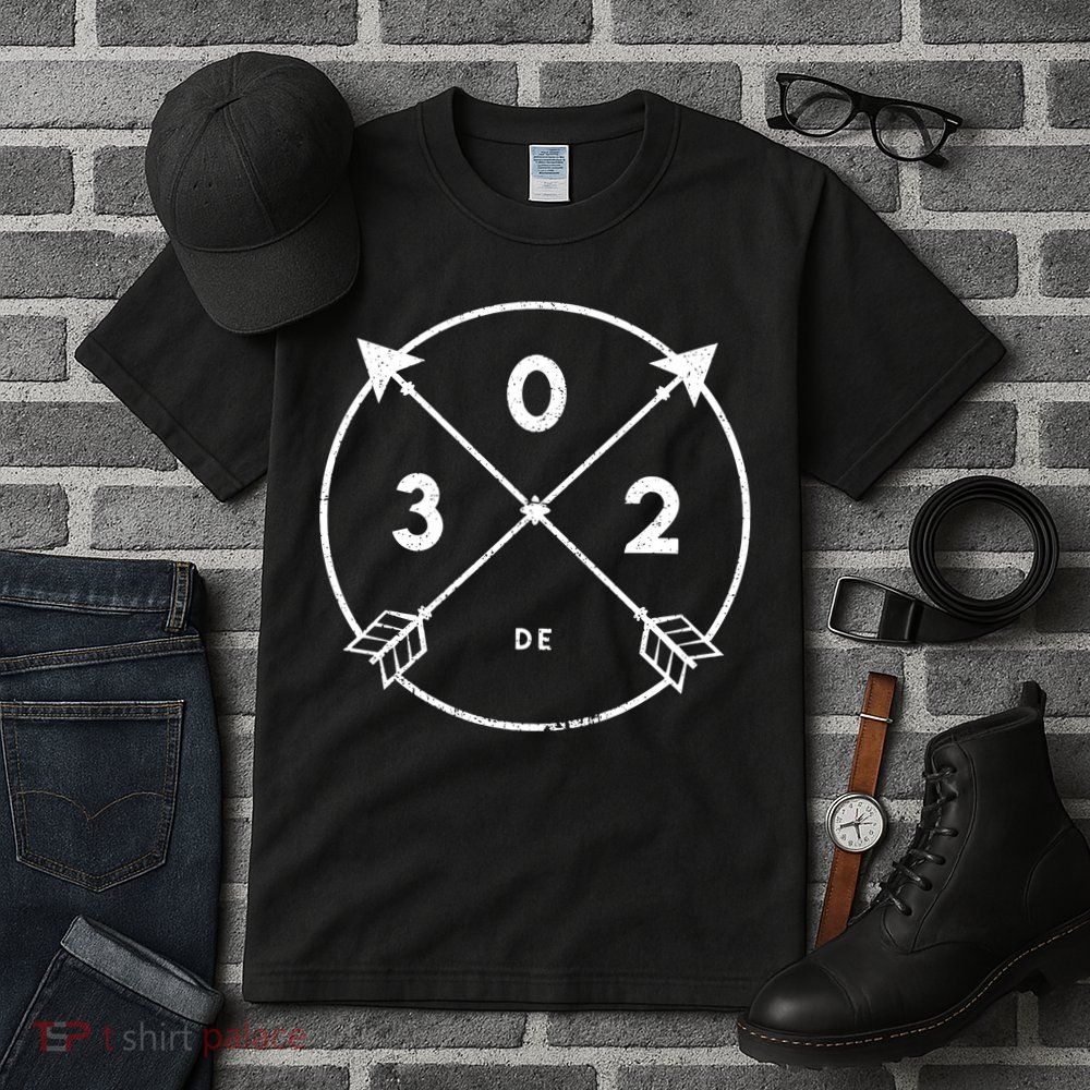 Delaware Area Code 302 State Pride Souvenir Gift Arrow Tall T-Shirt