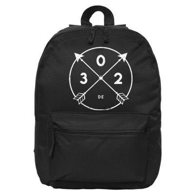 Delaware Area Code 302 State Pride Souvenir Gift Arrow 16 in Basic Backpack