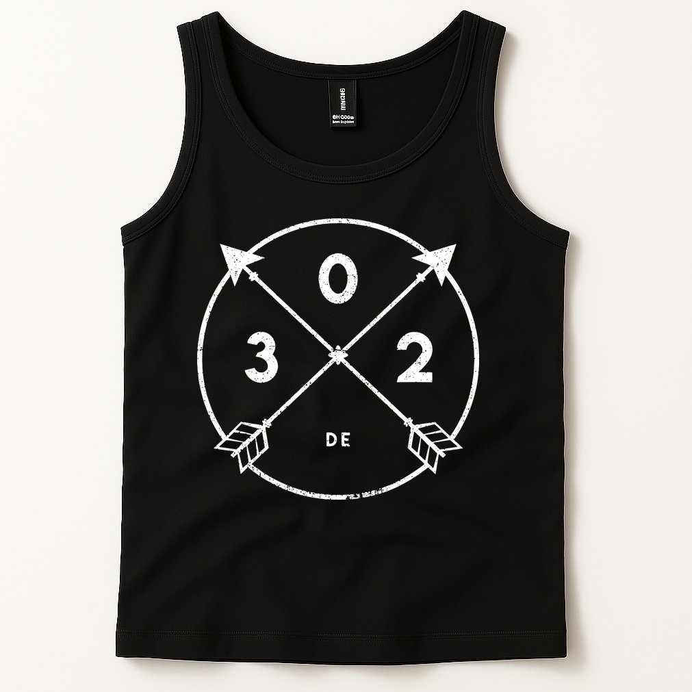Delaware Area Code 302 State Pride Souvenir Gift Arrow Tank Top
