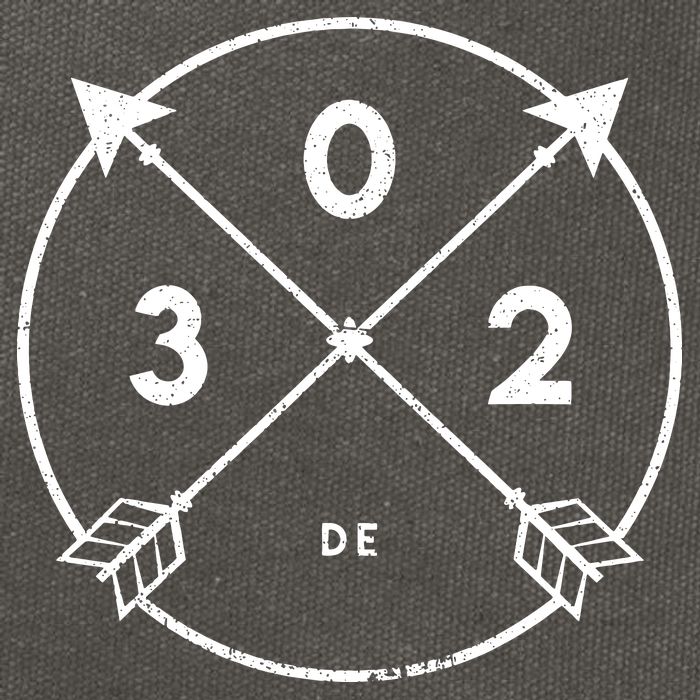 Delaware Area Code 302 State Pride Souvenir Gift Arrow Cotton Canvas Backpack