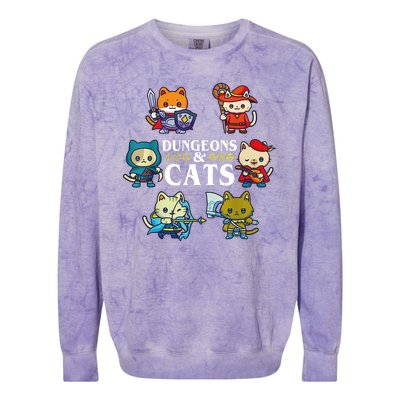 Dungeons And Cats Colorblast Crewneck Sweatshirt