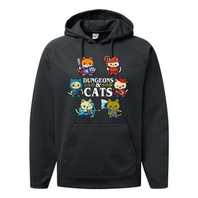 Dungeons And Cats Performance Fleece Hoodie