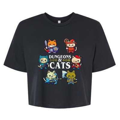 Dungeons And Cats Bella+Canvas Jersey Crop Tee