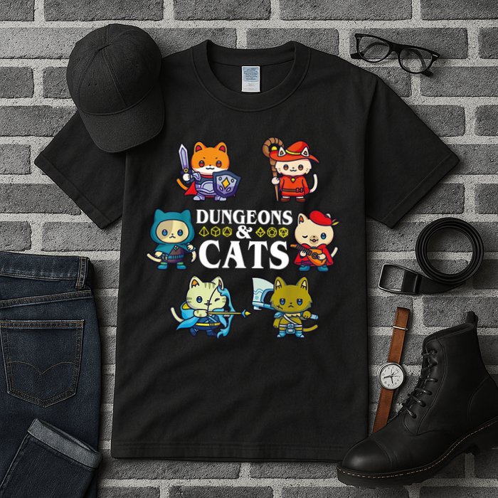 Dungeons And Cats Tall T-Shirt