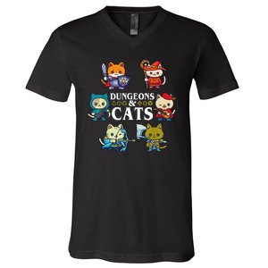 Dungeons And Cats V-Neck T-Shirt