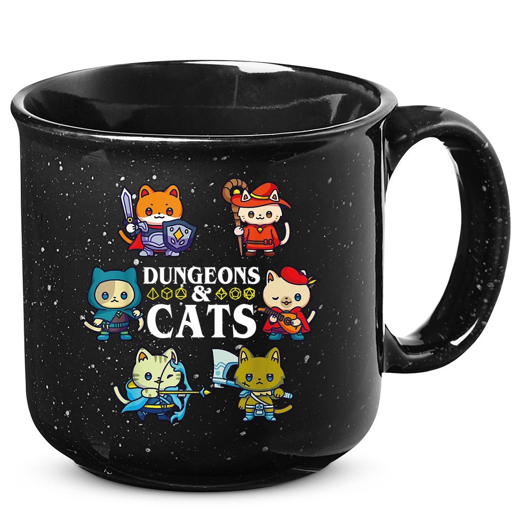 Dungeons And Cats 15oz Campfire Ceramic Mug