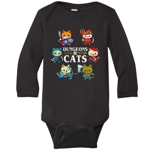 Dungeons And Cats Baby Long Sleeve Bodysuit