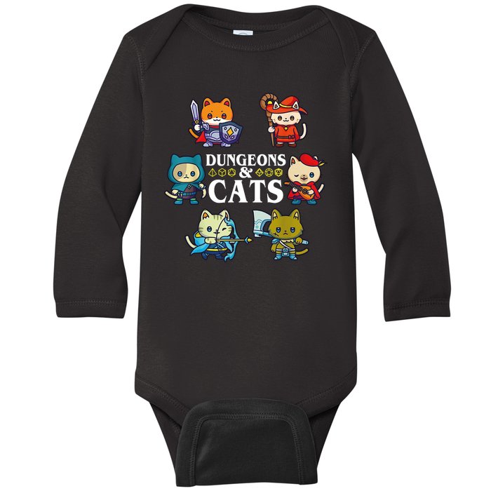 Dungeons And Cats Baby Long Sleeve Bodysuit