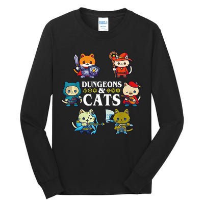 Dungeons And Cats Tall Long Sleeve T-Shirt