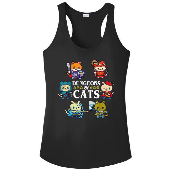 Dungeons And Cats Ladies PosiCharge Competitor Racerback Tank