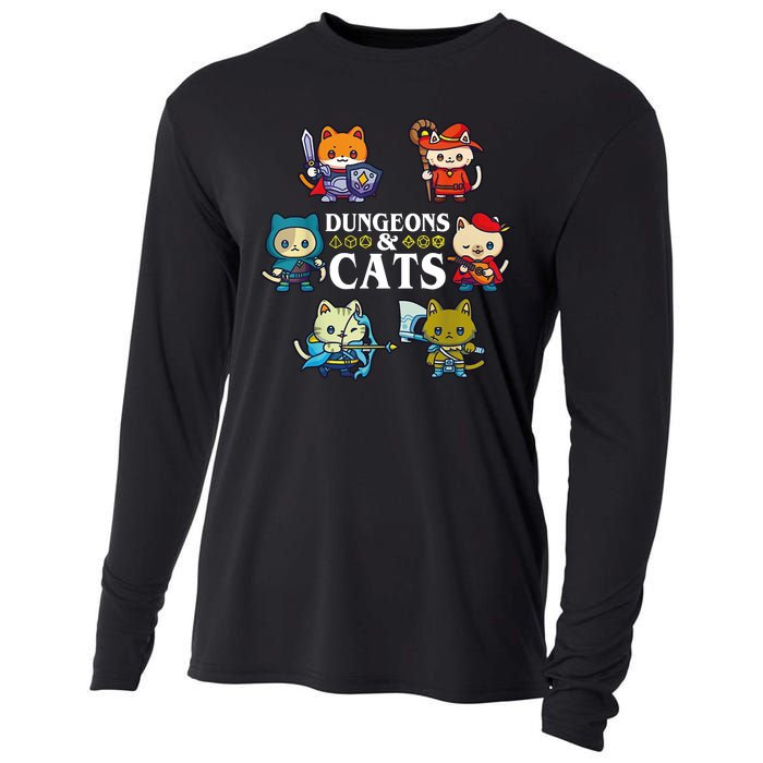 Dungeons And Cats Cooling Performance Long Sleeve Crew