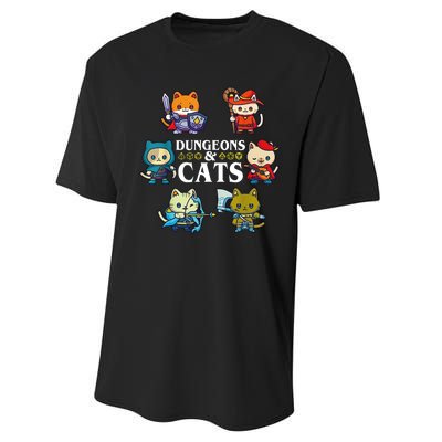 Dungeons And Cats Performance Sprint T-Shirt