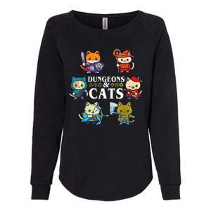 Dungeons And Cats Womens California Wash Sweatshirt