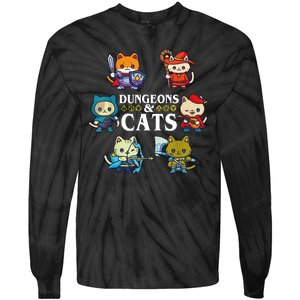 Dungeons And Cats Tie-Dye Long Sleeve Shirt