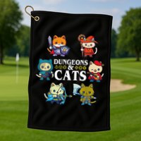 Dungeons And Cats Golf Towel