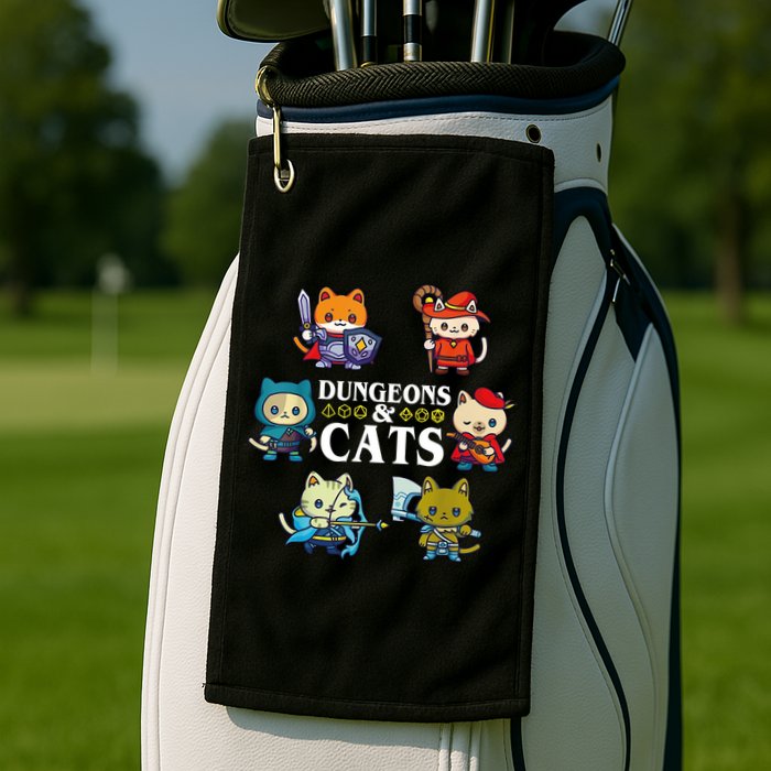 Dungeons And Cats Golf Towel