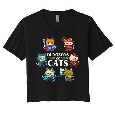 Dungeons And Cats Women's Crop Top Tee