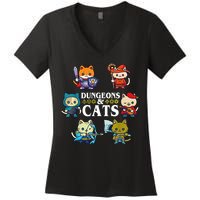 Dungeons And Cats Women's V-Neck T-Shirt