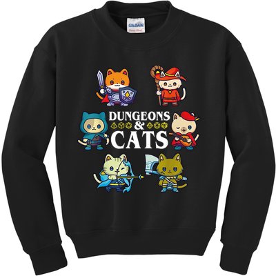 Dungeons And Cats Kids Sweatshirt