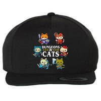 Dungeons And Cats Wool Snapback Cap