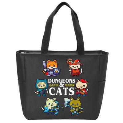 Dungeons And Cats Zip Tote Bag