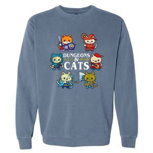 Dungeons And Cats Garment-Dyed Sweatshirt