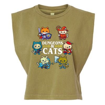 Dungeons And Cats Garment-Dyed Women's Muscle Tee