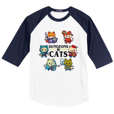 Dungeons And Cats Baseball Sleeve Shirt