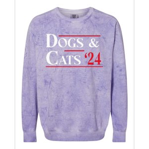 Dogs And Cats 2024 TheyRe Eating The Dogs Colorblast Crewneck Sweatshirt