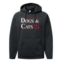 Dogs And Cats 2024 TheyRe Eating The Dogs Performance Fleece Hoodie