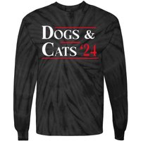 Dogs And Cats 2024 TheyRe Eating The Dogs Tie-Dye Long Sleeve Shirt