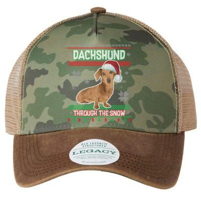 Dachshund Dog Funny Wiener Ugly Christmas Legacy Tie Dye Trucker Hat