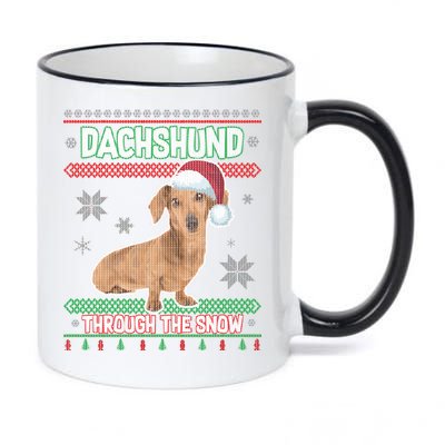 Dachshund Dog Funny Wiener Ugly Christmas 11oz Black Color Changing Mug