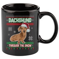 Dachshund Dog Funny Wiener Ugly Christmas 11oz C Handle Ceramic Mug