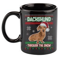Dachshund Dog Funny Wiener Ugly Christmas 11oz C Handle Ceramic Mug