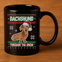 Dachshund Dog Funny Wiener Ugly Christmas 11oz C Handle Ceramic Mug