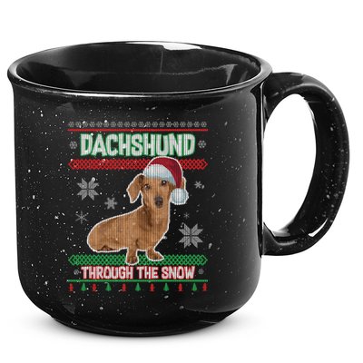 Dachshund Dog Funny Wiener Ugly Christmas 15oz Campfire Ceramic Mug
