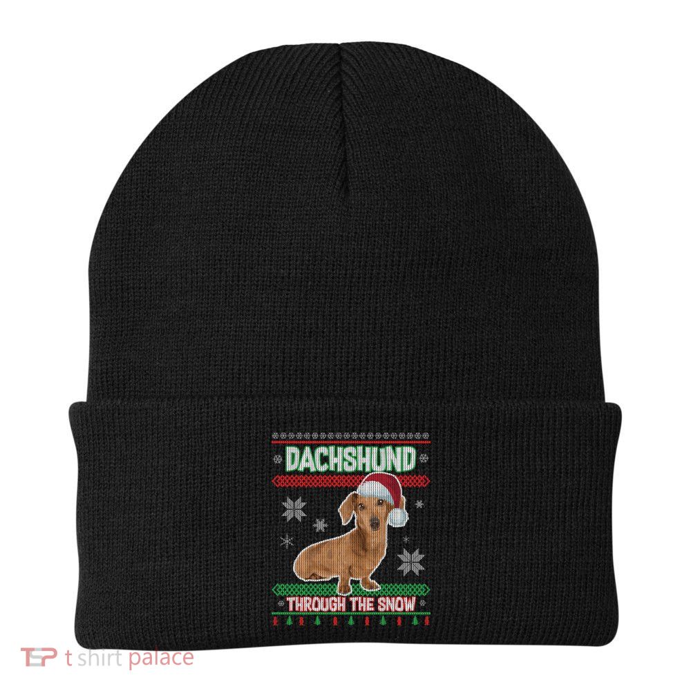 Dachshund Dog Funny Wiener Ugly Christmas Beanie