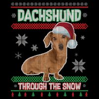 Dachshund Dog Funny Wiener Ugly Christmas Drawstring Bag