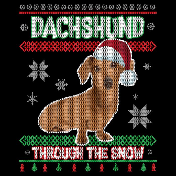 Dachshund Dog Funny Wiener Ugly Christmas Drawstring Bag