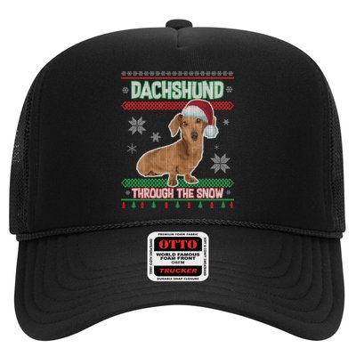 Dachshund Dog Funny Wiener Ugly Christmas Trucker Hat