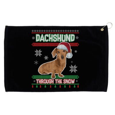 Dachshund Dog Funny Wiener Ugly Christmas Grommeted Golf Towel